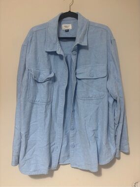 American Eagle Outfitters Light Blue Shirt Jacket